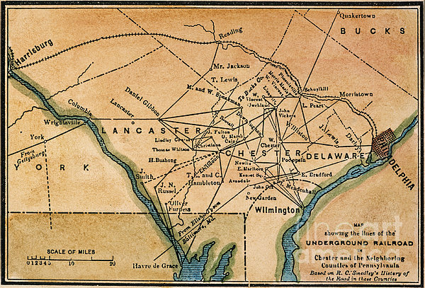 underground railroad map. Underground Railroad Map