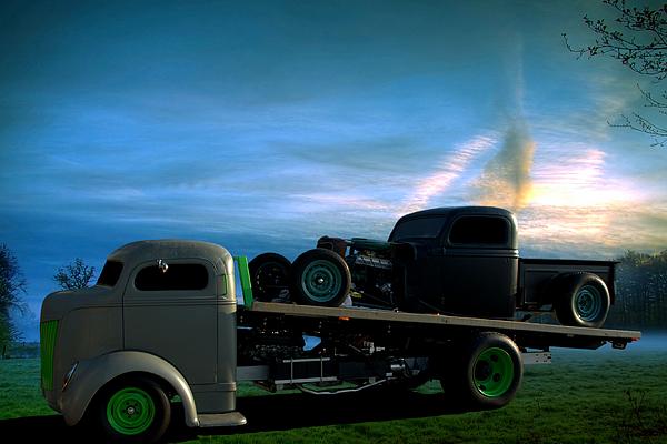 1940 Ford COE Roll Back Truck Photograph 1940 Ford COE Roll Back Truck 