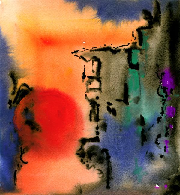 Sunset at Nikko Painting - Sunset at Nikko Fine Art Print Sunset at Nikko Painting - Sunset at Nikko Fine Art Print