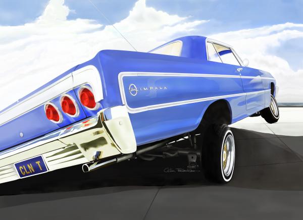 64 Impala Lowrider Greeting Card