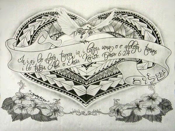 A Samoan Blessing Drawing - A Samoan Blessing Fine Art Print