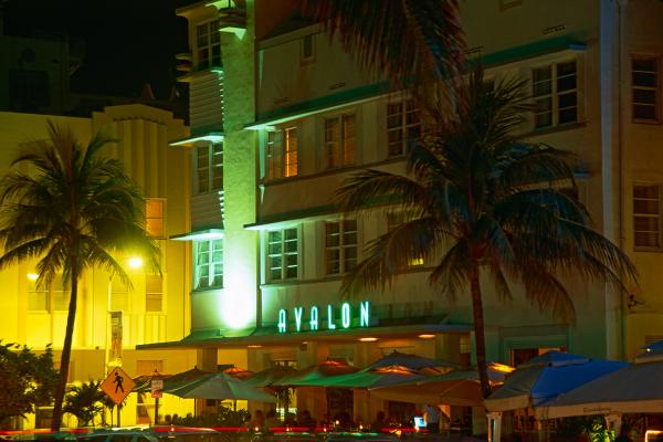 barcelona beach night. Avalon Hotel Miami Beach