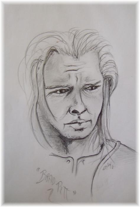 brad pitt troy pics. Brad Pitt from Troy Drawing