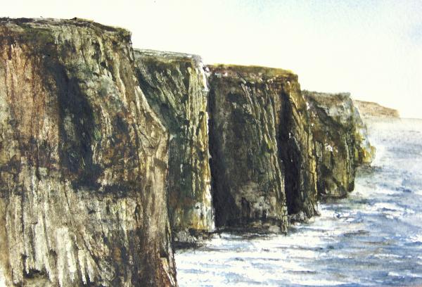 Cliffs of Mohr Ireland Painting - Cliffs of Mohr Ireland Fine Art Print