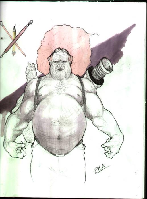 fat man cartoon. Fat Man Cartoon Drawing