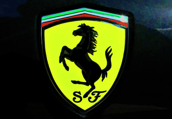 Ferrari LogoYellow Greeting Card