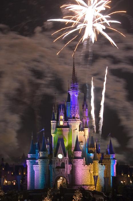 disney castle fireworks. Fireworks Over Disney Castle