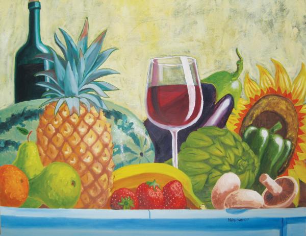 Vegetables And Fruits. Fruits and Vegetables Painting