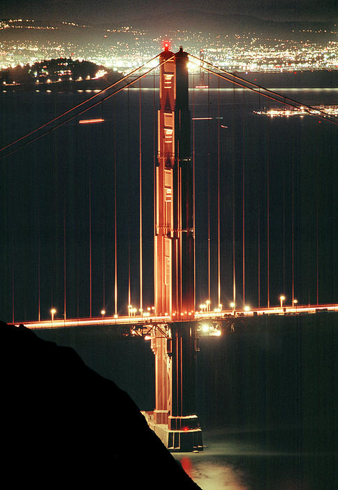 golden gate bridge at night wallpaper. Golden Gate Bridge at Night