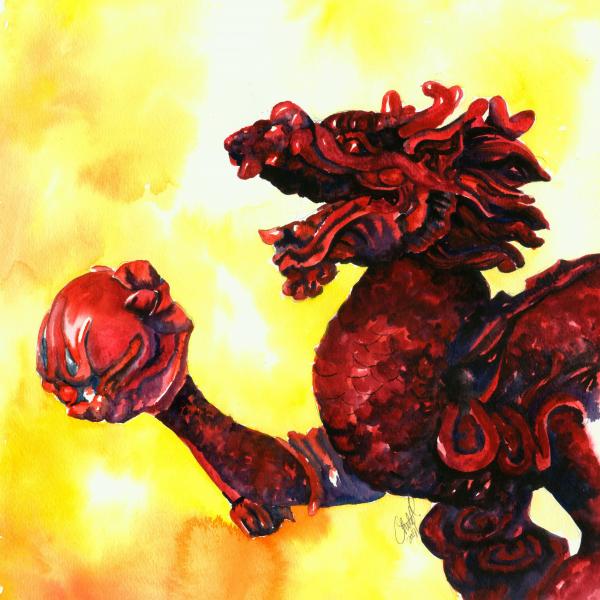 Imperial Dragon Painting - Imperial Dragon Fine Art Print