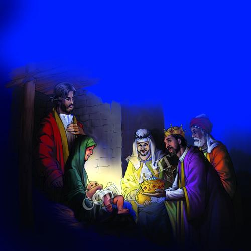Jesus Birth Digital Art by Aadil Ahmed Siddiqui