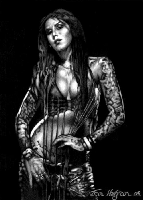 Kat Von D Drawing - Kat Von D Fine Art Print