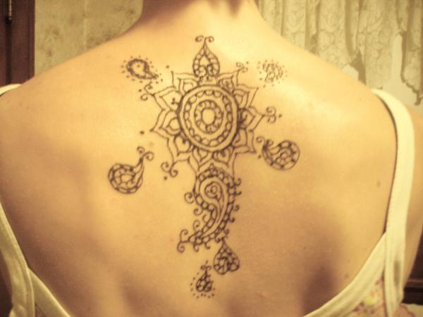 Large Back Piece Painting by Henna Tattoos Ogden Utah