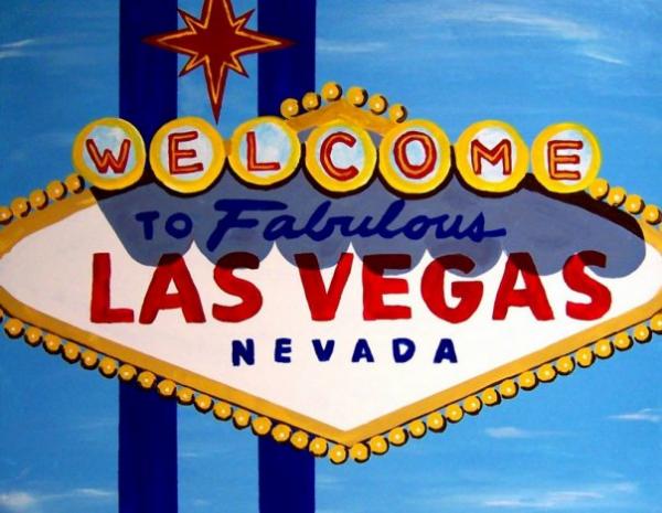 Las Vegas Sign Daytime Painting by Teo Alfonso