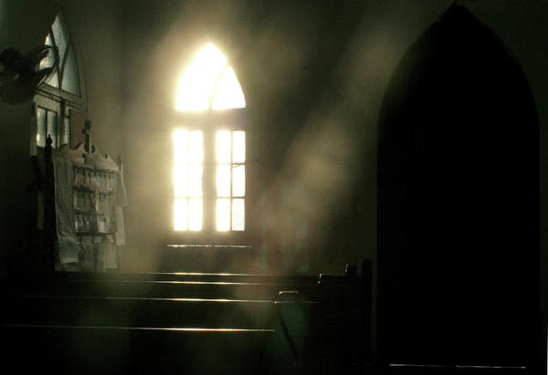 Light Streams in Church