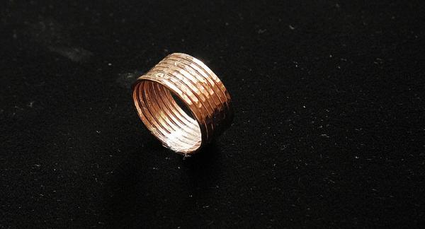 Handcrafted gold wedding band