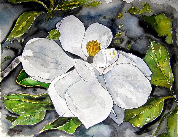 magnolia tree pictures. Magnolia tree flower Painting