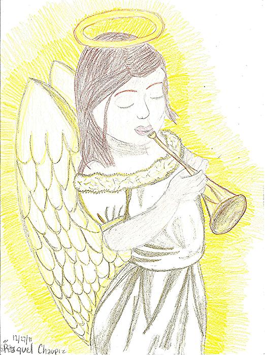 My Guardian Angel Drawing My Guardian Angel Fine Art Print Raquel