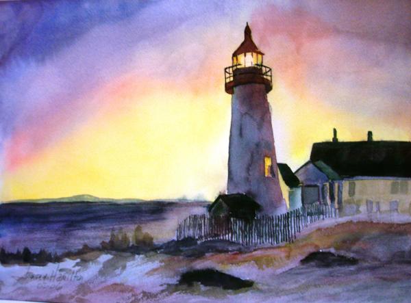 Lighthouse Maine Painting