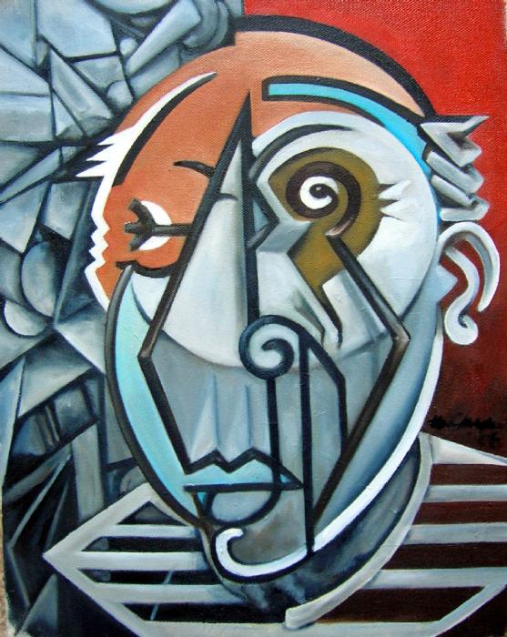 picasso cubism portrait red paintings, picasso cubism portrait red canvas 