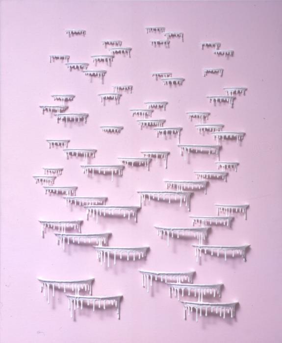 Pink an White Terraces Painting by Jarad Bryant