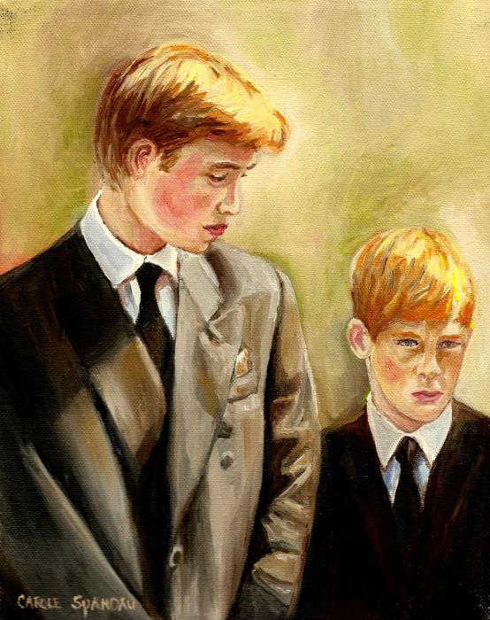 prince harry and william painting. Prince William And Prince