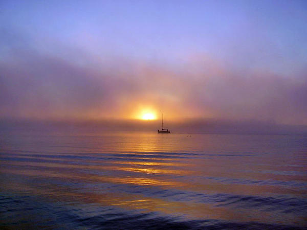 Boat sunrise