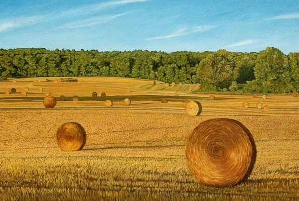 Bales Of Hay. hay bales paintings,