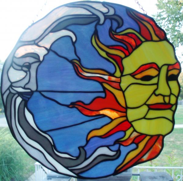 Pictures Of The Sun And Moon. Sun and Moon Glass Art - Liz