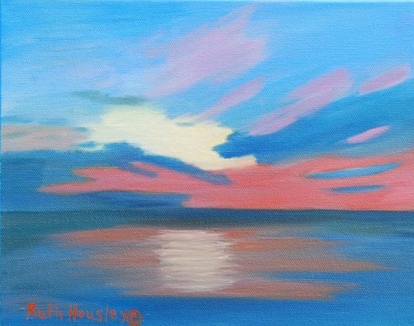 Sunrise over Ocean City Maryland Painting - Sunrise over Ocean City Maryland 