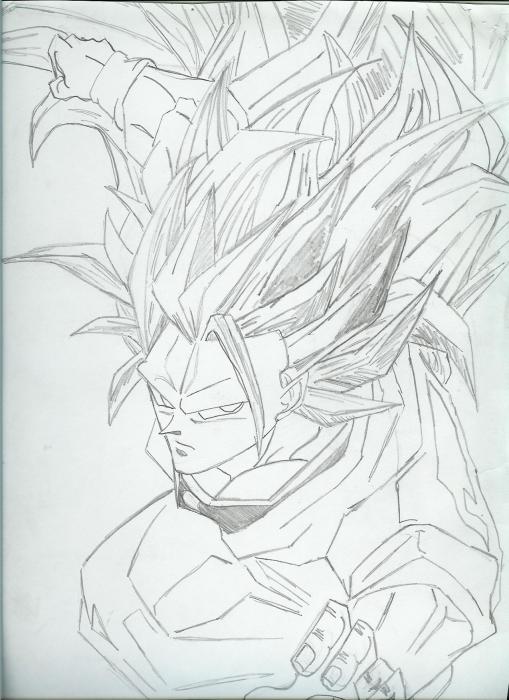 dragon ball z drawings. Super Saiyan Drawing - Stephen