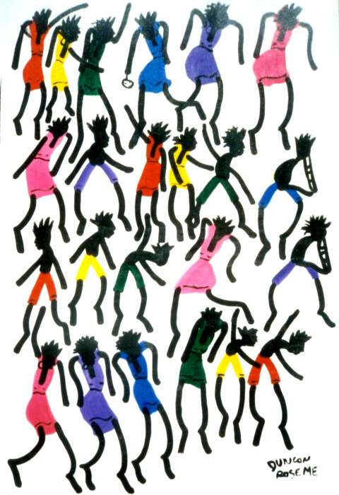 The Dancing People Painting by Duncan Roseme