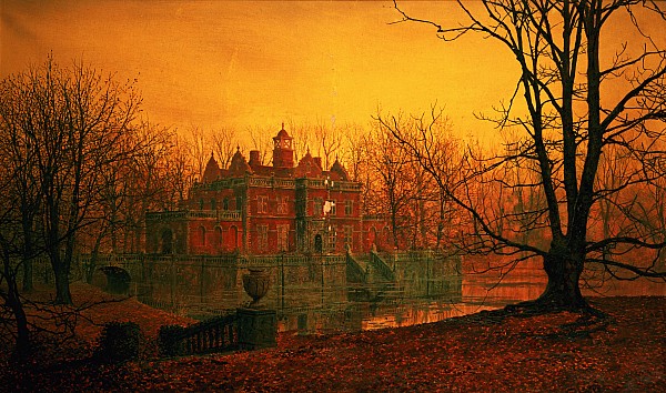 The Haunted House Painting by John Atkinson Grimshaw. Tags: