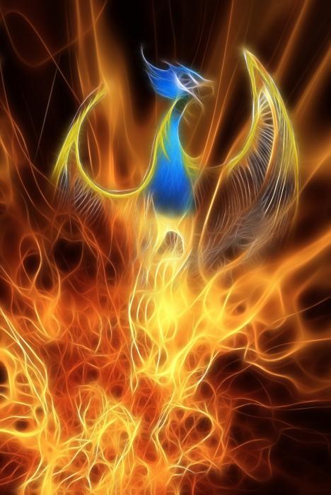 The Phoenix rises from the ashes Greeting Card
