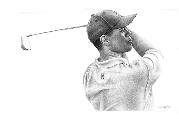 tiger woods drawing