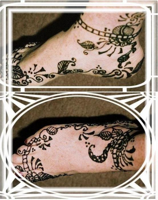 Traditional Mehndi foot designs Painting by Henna Tattoos Ogden Utah