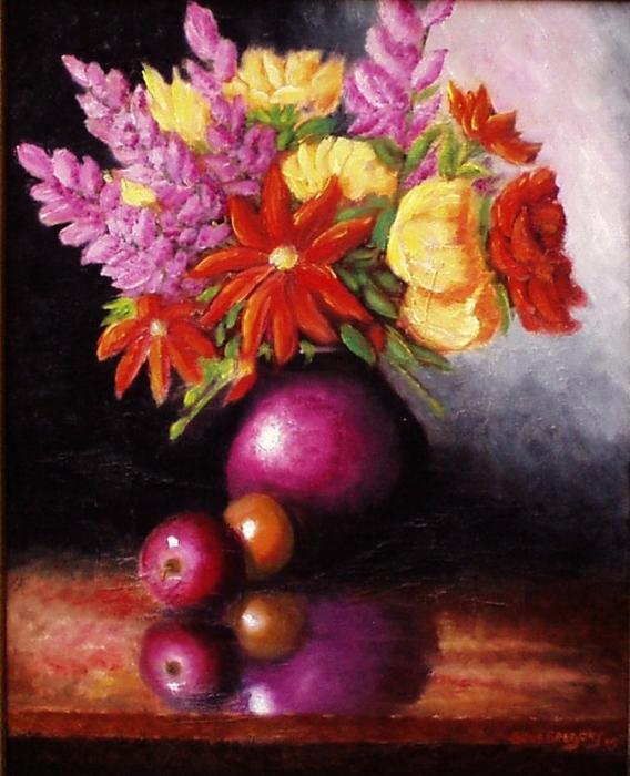 flowers in vase images. Vase with flowers Painting