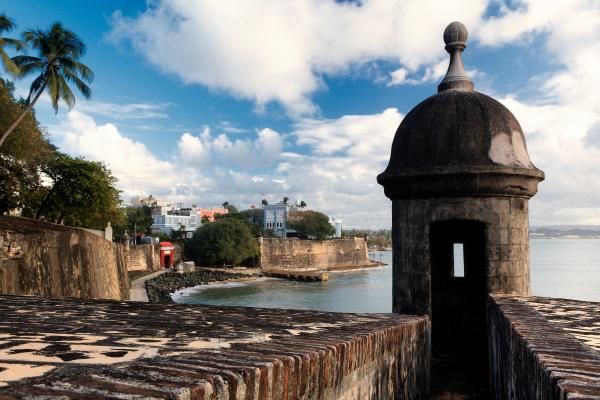 Walls of Old San Juan with a Sentry Box Photograph - Walls of Old San Juan Walls of Old San Juan with a Sentry Box Photograph - Walls of Old San Juan