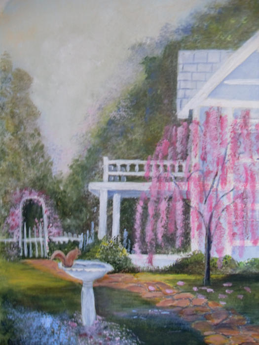 weeping cherry tree pictures. Weeping Cherry Tree Painting