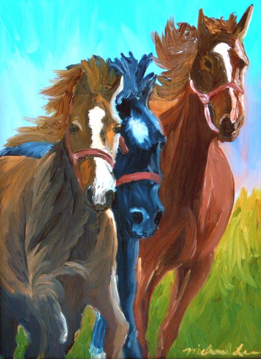 pictures of horses running. Wild Horses Running Painting