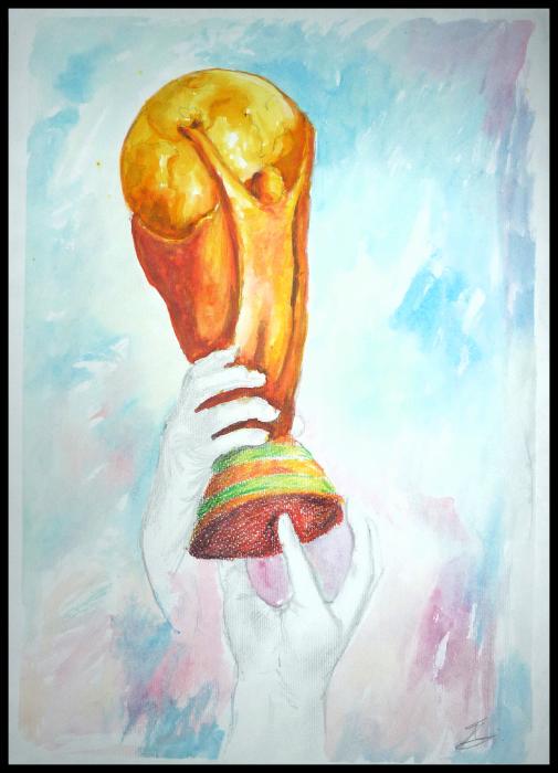 World Cup Drawing by Petar Lazarov. Tags: world cup drawings, trophy 