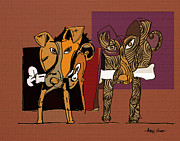 Artist  Singh - Dogs with bones