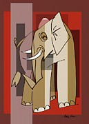 Artist  Singh - Elephant 19 By Artist Singh