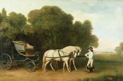 George Stubbs - A Phaeton with a Pair of Cream Ponies... George Stubbs - A Phaeton with a Pair of Cream Ponies...