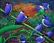 Sparrow Original Painting - Sparrow Print - Java Java II by Schar Freeman Sparrow Original Painting - Sparrow Print - Java Java II by Schar Freeman