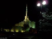 Nighttime View by Elise Samuelson -  Temple Ornament Original Artwork -  Temple Ornament Print