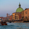 Venice at Dusk - Grand Canal - Hazy Moon