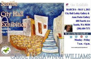 Carol R Williams To Exhibit At Seattle City Hall...