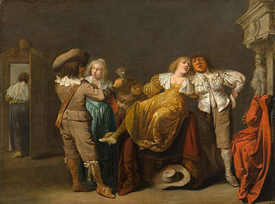  Painting - A Party Of Merrymakers by Pieter Quast