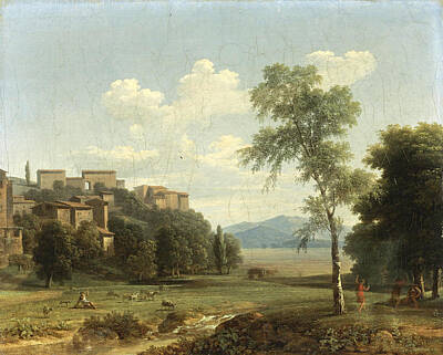  Painting - Italianate Landscape by Jean-Victor Bertin